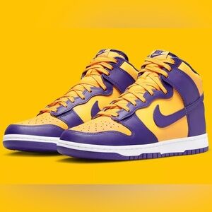 Nike Dunk HI High Retro University Gold Court Purple Size 10